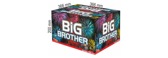 Big Brother F2 Kombination - C1003B/C14 - 100 Schuss in 20 verschiedenfarbigen Effekten im Kaliber 30mm