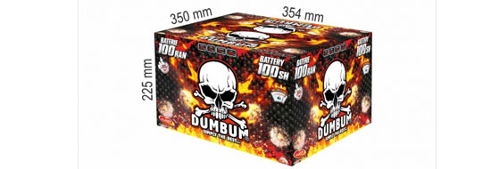Dumbum 100 Schuss - C1003DU/C - Silberne Minen, roten Spur, titanischen Detonation, Kaliber 30mm